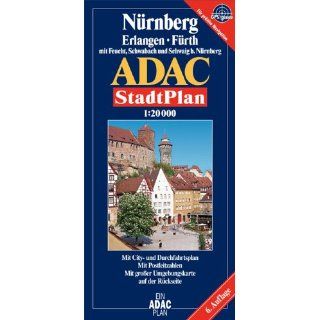 ADAC Stadtplan Nürnberg Erlangen, Fürth mit Feucht, Schwabach und