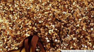 MANGO Luxus Pailletten Kleid in Gold Gr. L 40/42 NEU rückenfrei