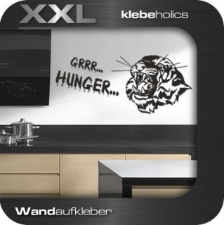 A324 Grrr Hunger Tiger Wandtattoo Wandaufkleber Küche