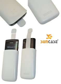 SunCase Etui Tasche Samsung GT S8530 Wave II / in WEISS