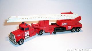 MATCHBOX Superfast Convoy CY 13 Peterbilt Fire Engine Feuerwehr 1984