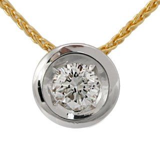 Bella Donna Damen Halskette Diamant Anhnger mit Kette 585/000 Gelb