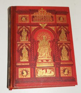 Heiligen um 1880 mit Goldrand & 330 Holzschnitte Holzschnitt RARITÄT