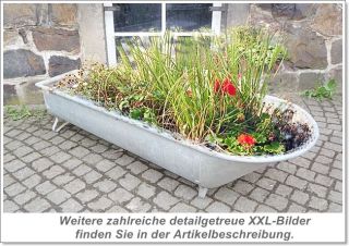 rustikale Gartenwanne, Zinkwanne, antike Badewanne zum bepflanzen