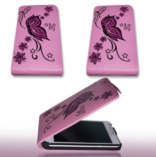 Handy Tasche Case Flip Rosa f. Samsung I9100 Galaxy S2 / Handytasche
