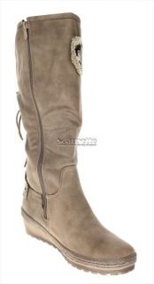 Damenstiefel Winterstiefel Boot Boots Stiefel khaki Größen 36 41