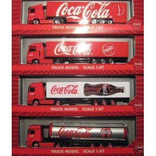 Spur HO   Herpa Coca Cola Truck 4 Stück Spielzeug