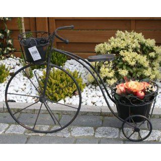 Garten Dekoration Blumen Fahrrad mit Pflanzkörben Eisen 
