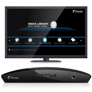 Fantec R2750 + WiFi DVB T Recorder 2 TB (Twin Tuner, Display, Full HD