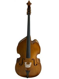 Double Bass, 3/4 size, Cutaway, yellowbrown, laminated, new