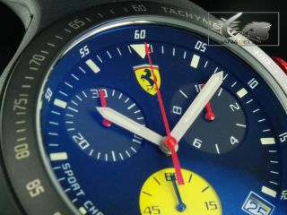 Ferrari Uhr Pit Crew Analog Chrono Werk   Schwarz