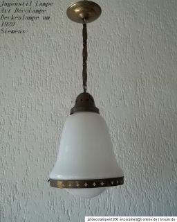 Art Déco Jugendstil Lampe Deckenlampe um 1920 Peter Behrens Siemens