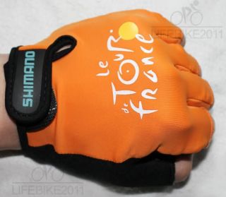 NEW 2012 Cycling Bike Bicycle half finger gloves Orange 