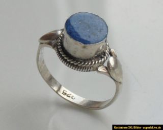 Ring 925er Silber mit blauen Stein  Lapislazuli ???   18,2 mm