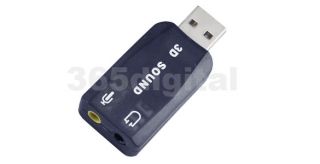 USB 2.0 Mic Speaker Virtual5.1 Audio Sound Card Adapter