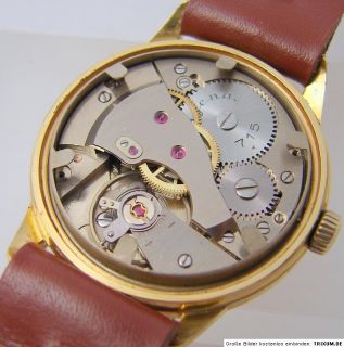 Dugena Tropica 715 Handaufzug Uhr Armbanduhr vergoldet mechanisch