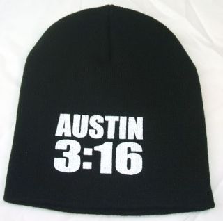 Stone Cold Steve Austin 3:16 Beanie Cap Hat NEW