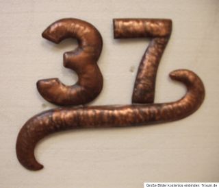 Einzigartige Hausnummer Nummer Nummernschild Kupfer Kupferhausnummer