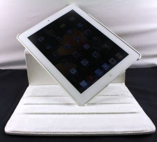 Edles iPad 2 Smart Cover Leder Case Schutz Hülle Etui Tasche in Weiss