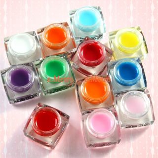 12 Farben UV Gel Farbgel Effekt Mix Nailart je 5ml Set
