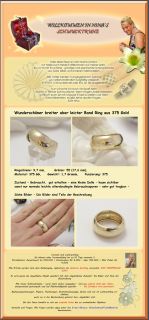 schöner, breiter und eleganter Band   Ring aus 375 Gold   AUFFALLEND