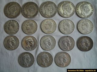 Dachbodenfund Silbermünzen Kaiserreich / Reichsmark