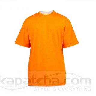 Urban Classics Contrast Long Tall Tee T  Shirt Kapatcha Orange Weiß