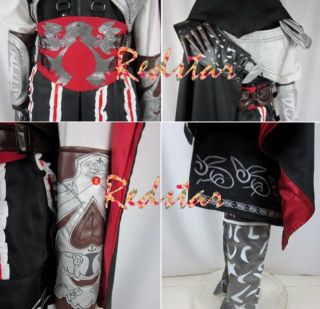 Assassins Creed II 2 Ezio Cosplay Black Costume   Custom made in Any