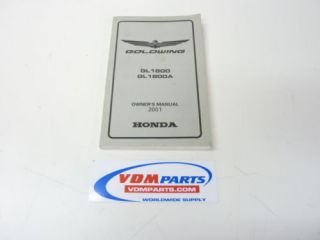 Fahrerhandbuch GL1800 Owner’s manual GL 1800 A