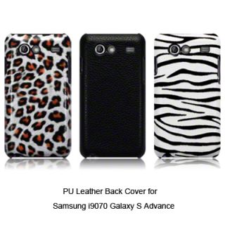 PU Leather Back Cover Case For Samsung i9070 Galaxy S Advance Leopard