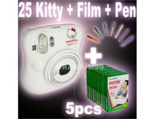 Fuji Fujifilm Instax 25 Hello Kitty Polaroid Kamera + 50 Film + Uni