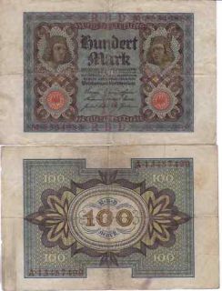 100 Mark Banknote Deutschland 1920 P 69
