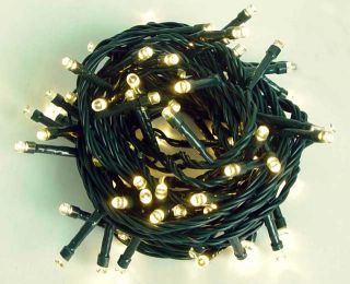 Lichterkette 400 LEDs Weihnachten warmweiss gruenes Kabel fuer Innen u