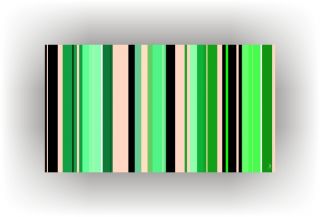 Abstrakt Art GREEN STRIPES 2 Barcode Bild Leinwand Deko