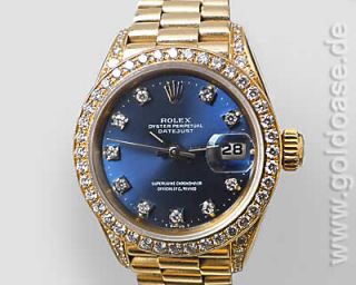 Rolex Damenuhr Oyster Perpetual Datejust Nr. 8570 18k, mit Diamanten