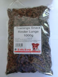 Rinder Lunge 1000g 1kg Hund Trainings Snack Dog Belohnung