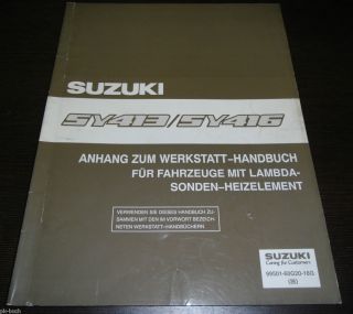 Werkstatthandbuch Suzuki Baleno Anhang SY 413 416 Stand 05/1996