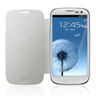 Genuine Samsung Galaxy S3 I9300 Flip Cover   Marble White   EFC