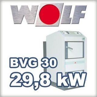 Wolf BVG 30 kW Holzvergaser Kessel / Holzheizkessel 