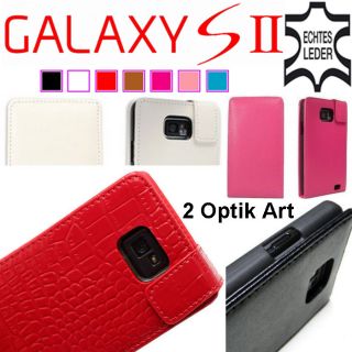Samsung Galaxy S2 I9100 Sll Tasche Huelle echt Leder Handytasche Cover