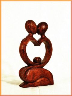 Holz   Skulptur Liebe Abstrakt Schnitzerei Kunsthandwerk Handarbeit