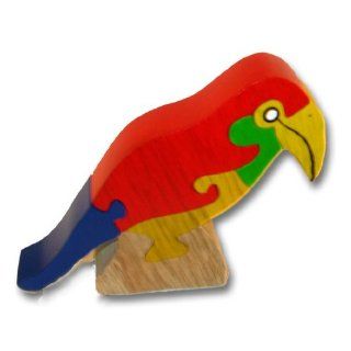 Holzpuzzle Papagei Vogel Puzzle Holzspielzeug Spielzeug