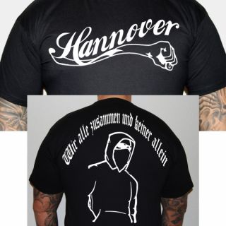 Hannover T Shirt Wir alle zusammen und keiner allein schwarz S 3XL