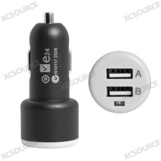 Dual 2A Car AUTO KFZ Charger Ladegeraete fuer iPad 1 2 iPhone4 4th