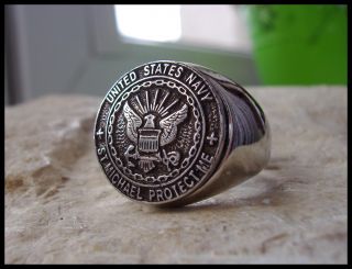 AJS © US MARINE RING NAVY SEAL SIEGELRING USA   D25