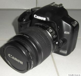 CANON EOS 450D digitale Spiegelreflexkamera mit EF S 18 55 IS Kit