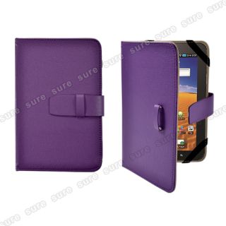 Purpur Kunstleder Tasche Case Cover Hülle für 7 Zoll ePad aPad