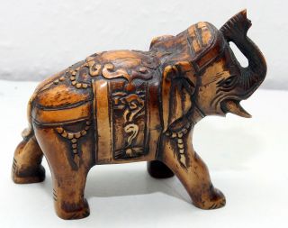Elefant Beinfigur Skulptur China Feng Shui Asiatika Beinschnitzerei