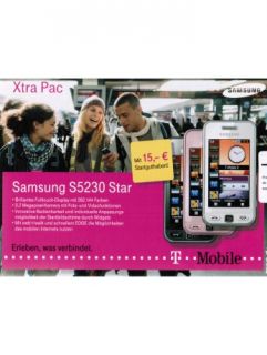 Samsung S5230 Star black Handy Xtra Pac inkl. 15,  Euro Startguthaben