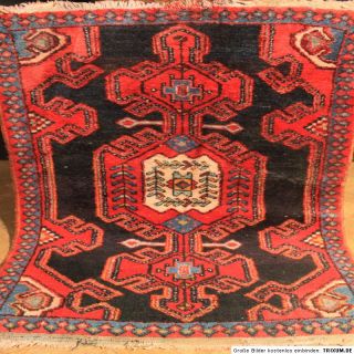 ANTIK Edeler Handgeknüpft Perser Teppich Malayer Bidjar Iran 85X130cm